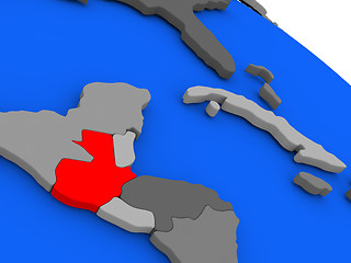 Image showing Guatemala in red