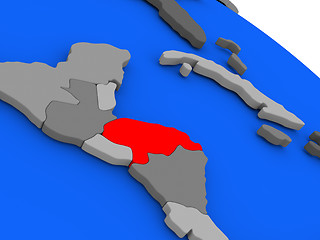 Image showing Honduras in red