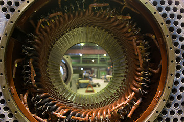 Image showing Stator of a big electric motor