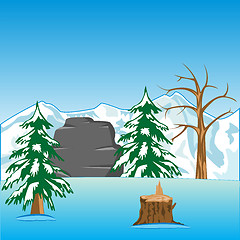 Image showing Deserted winter landscape