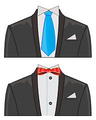 Image showing Two suits on white background