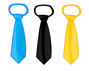 Image showing Three ties on white