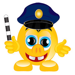 Image showing Smile police on white background