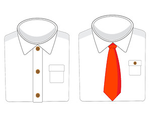 Image showing Two white shirts