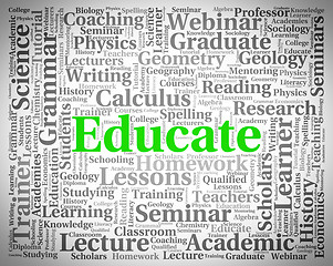 Image showing Educate Word Shows Develop Studying And University