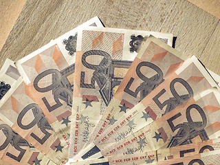 Image showing Vintage Fifty Euro notes