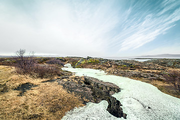 Image showing Iceland landscape in cloudy weather