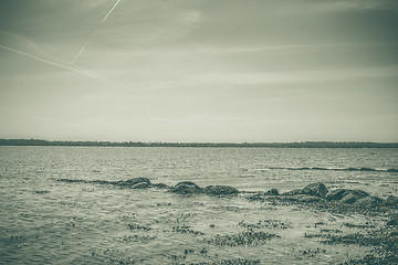 Image showing Rocks in the sea by the shore