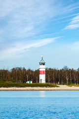 Image showing Lighthouse at a blue lake