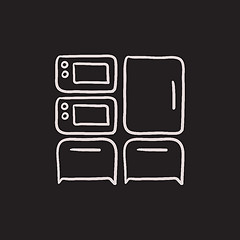 Image showing Household appliances sketch icon.