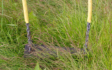 Image showing Empty swing in playground 