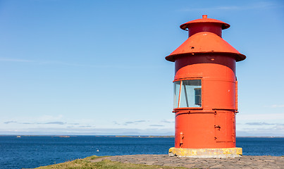 Image showing Cute little red lighthouse