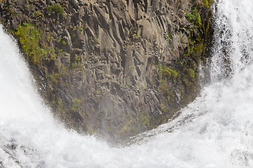 Image showing Close-up view of a water fall