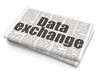 Image showing Data concept: Data Exchange on Newspaper background