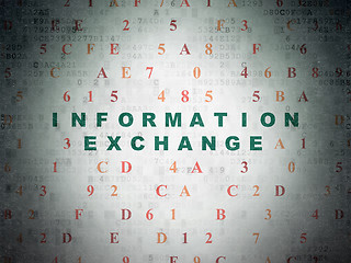 Image showing Information concept: Information Exchange on Digital Data Paper background