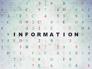 Image showing Information concept: Information on Digital Data Paper background