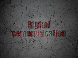 Image showing Information concept: Digital Communication on grunge wall background