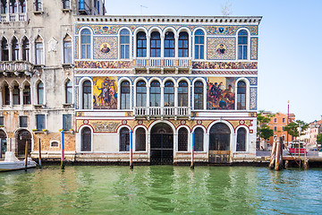 Image showing 300 years old venetian palace facade from Canal Grande