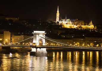 Image showing Budapest, cityscape by night