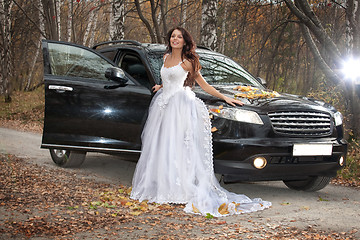 Image showing Young Bride In A Forest