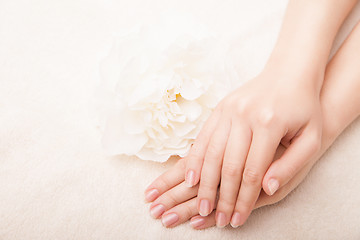 Image showing Beautiful hand with perfect nail manicure
