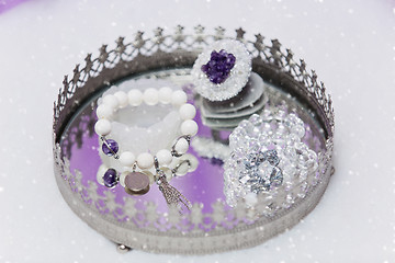 Image showing Set of bridal wedding accessories