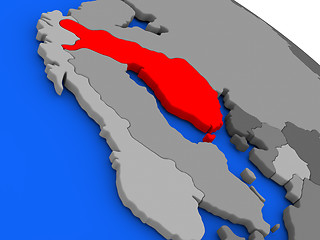 Image showing Finland in red