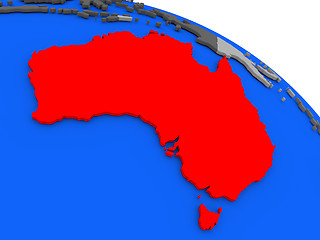 Image showing Australia in red