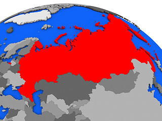 Image showing Russia in red