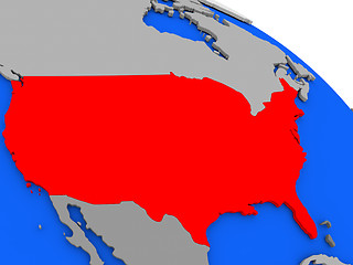 Image showing USA in red