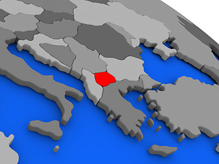 Image showing Macedonia in red