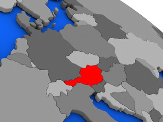 Image showing Austria in red