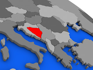 Image showing Bosnia in red