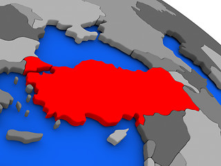 Image showing Turkey in red