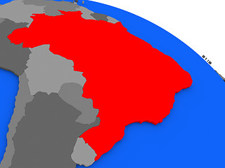 Image showing Brazil in red