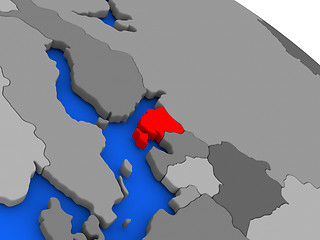 Image showing Estonia in red