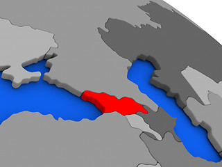 Image showing Georgia in red