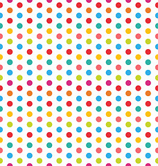 Image showing Seamless Polka Dot Background, Colorful Pattern for Textile