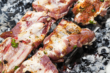 Image showing barbecue pork, close-up