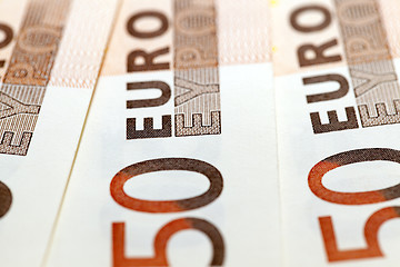 Image showing euro, photographed close up