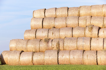 Image showing stack of straw in the field