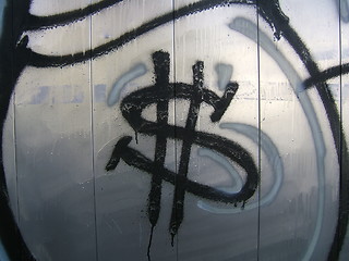 Image showing Dollars painting symbol