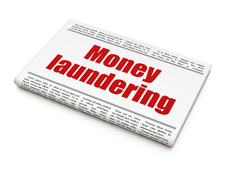 Image showing Banking concept: newspaper headline Money Laundering