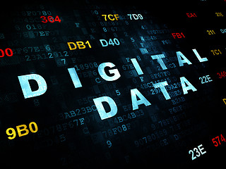 Image showing Information concept: Digital Data on Digital background