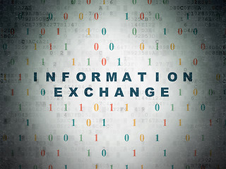 Image showing Information concept: Information Exchange on Digital Data Paper background