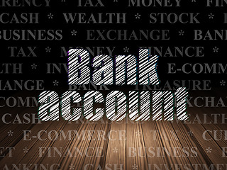 Image showing Money concept: Bank Account in grunge dark room