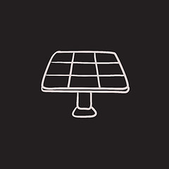 Image showing Solar panel sketch icon.