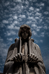 Image showing Old cemetery statue