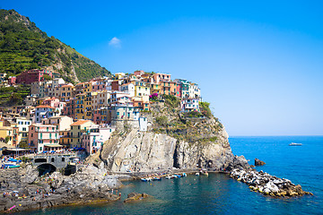 Image showing Manarola in Cinque Terre, Italy - July 2016 - The most eye-catch