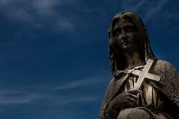 Image showing Old cemetery statue